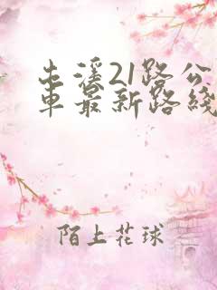 屯溪21路公交车最新路线和时间