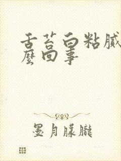 舌苔白粘腻是怎么回事