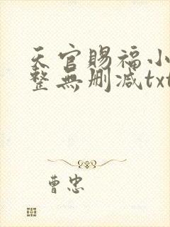 天官赐福小说完整无删减txt下载
