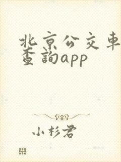 北京公交车实时查询app