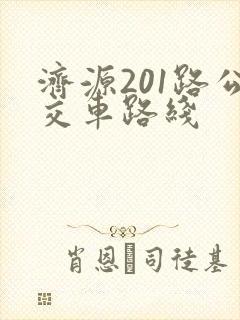 济源201路公交车路线