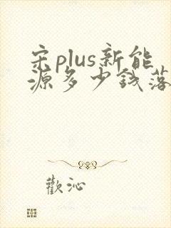 宋plus新能源多少钱落地