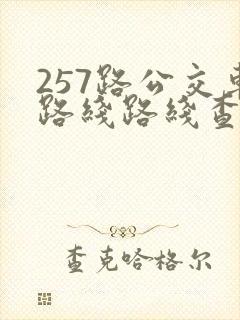 257路公交车路线路线查询
