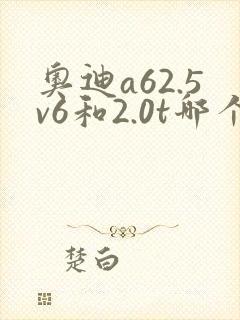 奥迪a62.5v6和2.0t哪个好