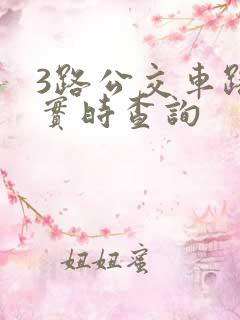 3路公交车路线实时查询
