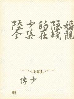 陆少的隐婚罪妻全集在线观看 陆少的隐婚罪妻全集在线观看