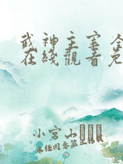 武神主宰 全集在线观看免费