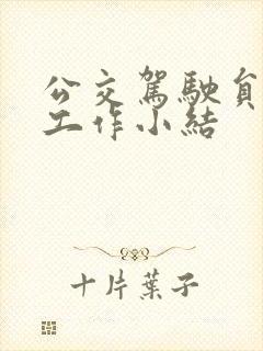 公交驾驶员个人工作小结