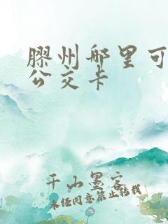 胶州哪里可以充公交卡 胶州哪里可以充公交卡
