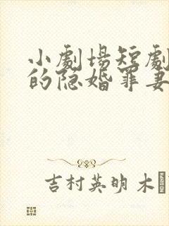 小剧场短剧陆少的隐婚罪妻