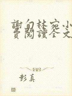 谢旬林宛小说免费阅读全文最新章节