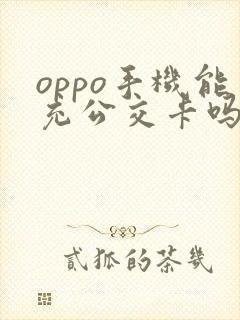 oppo手机能充公交卡吗