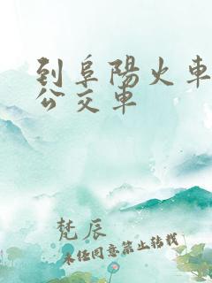 到阜阳火车站的公交车