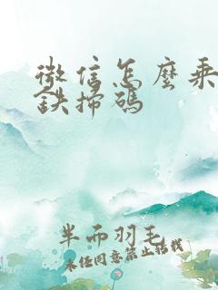 微信怎么乘坐地铁扫码