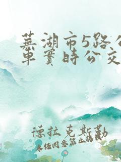 芜湖市5路公交车实时公交