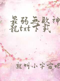 最弱无败神装机龙txt下载