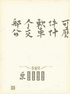 哪个软件可以查公交车什么时候到