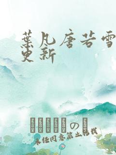 叶凡唐若雪王婿更新 叶凡唐若雪王婿更新