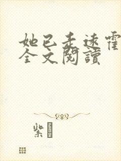 她已走远霍霆舟全文阅读