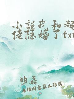 小说我和超级大佬隐婚了txt