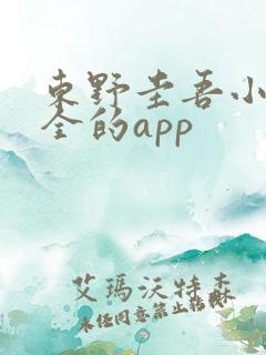 东野圭吾小说最全的app