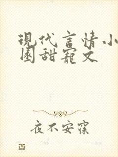 现代言情小说校园甜宠文