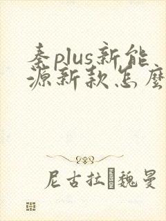 秦plus新能源新款怎么样