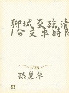 聊城至临清101公交车时间表