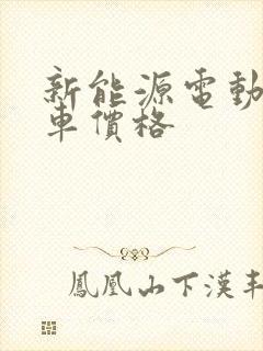 新能源电动小货车价格
