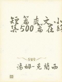 短篇爽文小说合集500篇在线阅读