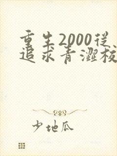 重生2000从追求青涩校花同桌纵横小说