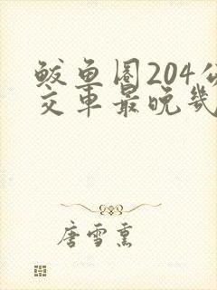 鲅鱼圈204公交车最晚几点