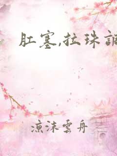 肛塞,拉珠调教