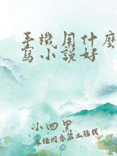 手机用什么软件写小说好