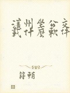 滨州坐公交车下载什么软件