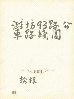 潍坊93路公交车路线图