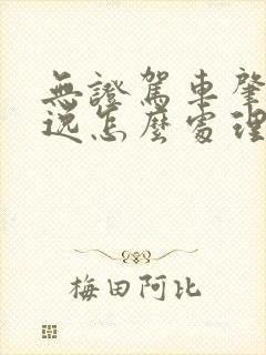 无证驾车肇事逃逸怎么处理