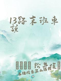 13路末班车小说