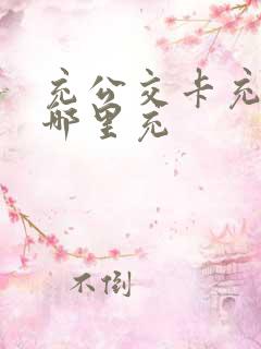充公交卡充值去哪里充