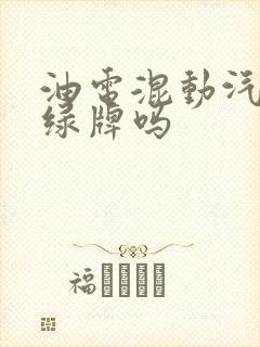 油电混动汽车是绿牌吗