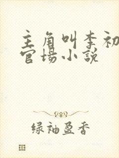 主角叫李初年的官场小说