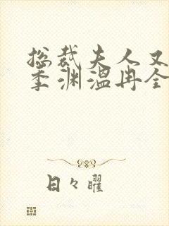 总裁夫人又跑了季渊温冉全本阅读