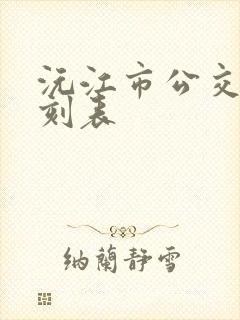 沅江市公交车时刻表 沅江市公交车时刻表
