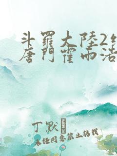 斗罗大陆2绝世唐门霍雨浩