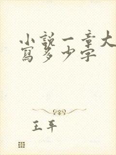 小说一章大概要写多少字
