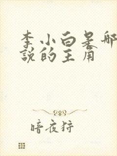 李小白是哪部小说的主角