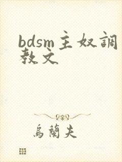 bdsm主奴调教文