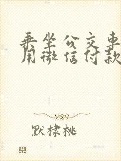 乘坐公交车怎么用微信付款