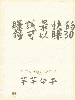 赚钱最快的一分钟可以赚30元