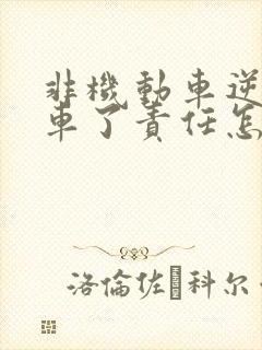 非机动车逆行撞车了责任怎么划分